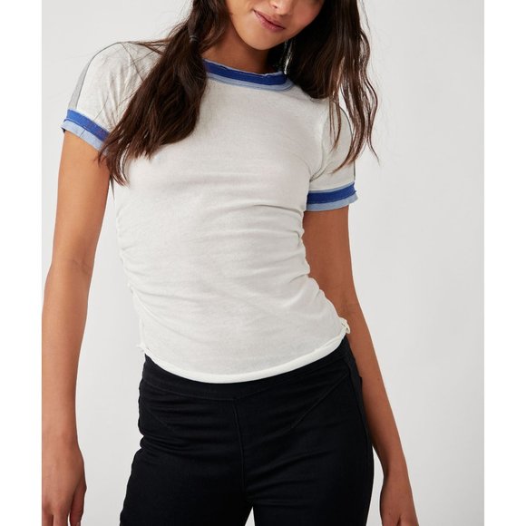 FREE PEOPLE Sporty Mix Tee / Nilla Cream - Picture 5 of 11